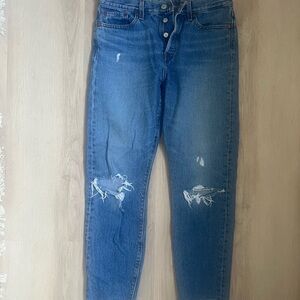 Levi’s Wedgie High-Rise Distressed Women's Jeans - Blue